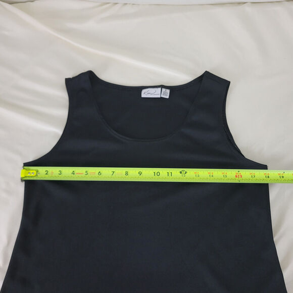 Kim Rogers Shirt Womens Medium Black Tank Top Scoop Neck Polyester Blouse - Picture 5 of 9